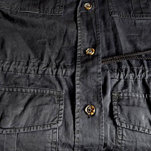 BUFFALO by DAVID BRITTON WOMEN'S MISSES SIZE XL BLACK SAFARI STYLE SHIRT/JACKET - Picture 7 of 12